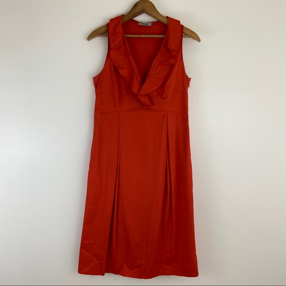 COPY - Moschino cheap and chic ruffle neck sheath dress 8